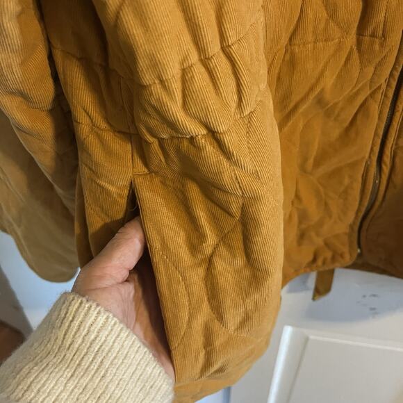 Universal Thread Women’s Quilted Corduroy Jacket XL Golden Mustard Layers Warm - Picture 2 of 13